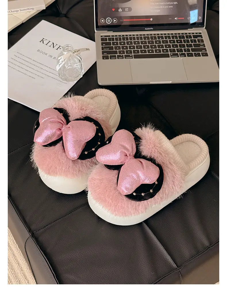 Women's Velvet Warm Slippers Women's Home Winter Soft Anti-Slip — feature 7