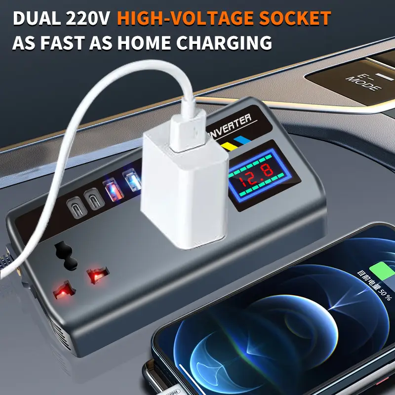 200W Smart Car Inverter Universal 12V24V 220V - Image 5