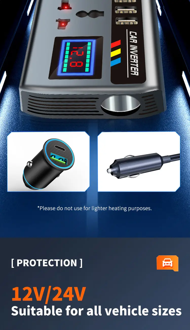 200W Smart Car Inverter Universal 12V24V 220V — feature 19