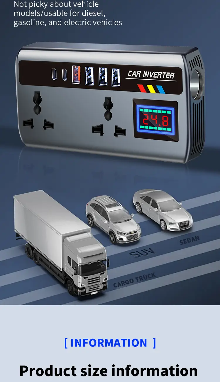 200W Smart Car Inverter Universal 12V24V 220V — feature 20