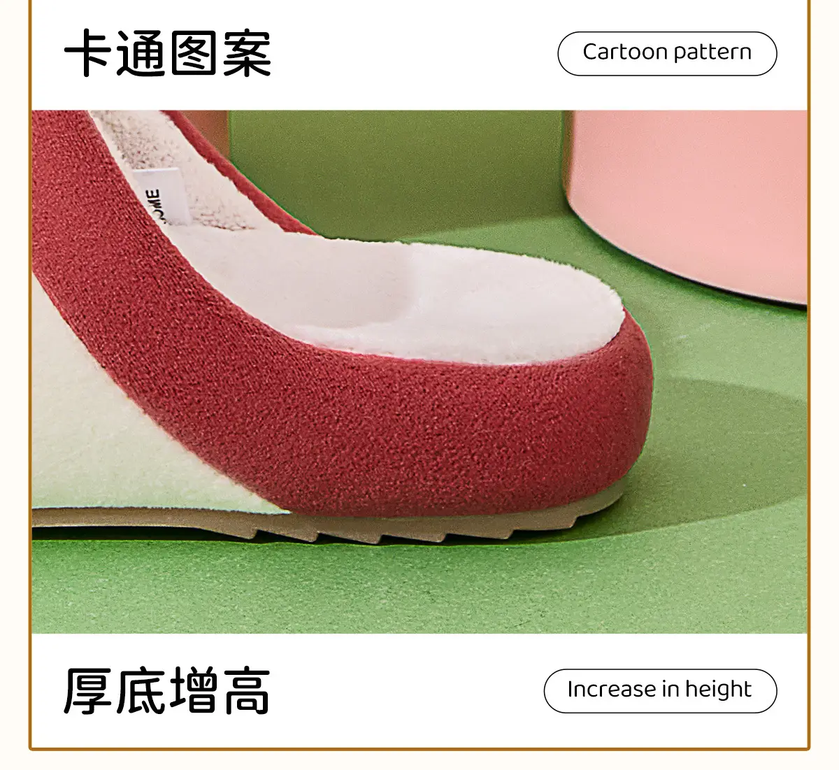 Cute Cherry Print Cotton Slippers for Home Winter — feature 13