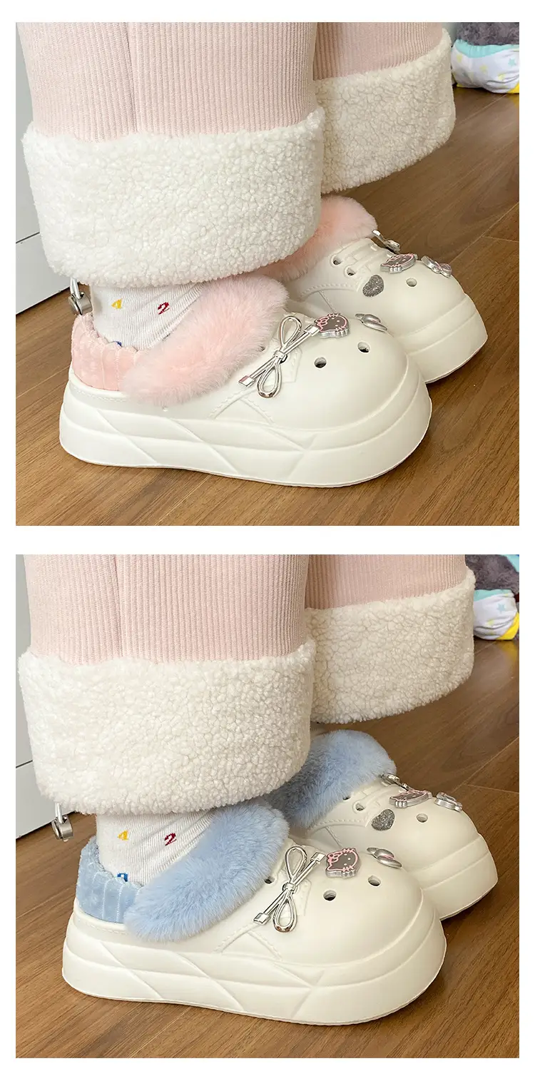 Black Butterfly Kitten Shoes with Furry Heel for Women — feature 14