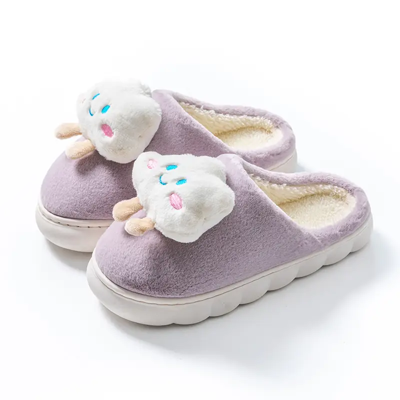 Winter Couple's Cotton Slippers for Women at Home, Thick-Soled Non-Slip Fleece-Lined Warm and Cute Confinement Cotton Slippers for Men - Image 18