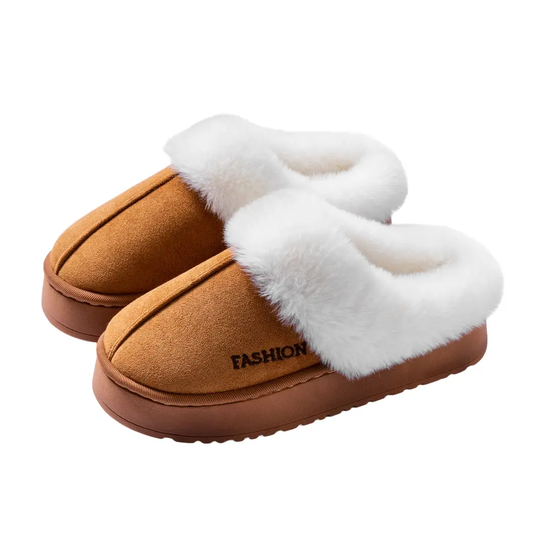 Winter Plush Cotton Slippers for Women, Indoor Home Thick-Soled Slippers, Non-Slip, Fleece-Lined, Warm, Fashionable and Versatile Cotton Slippers - Image 19