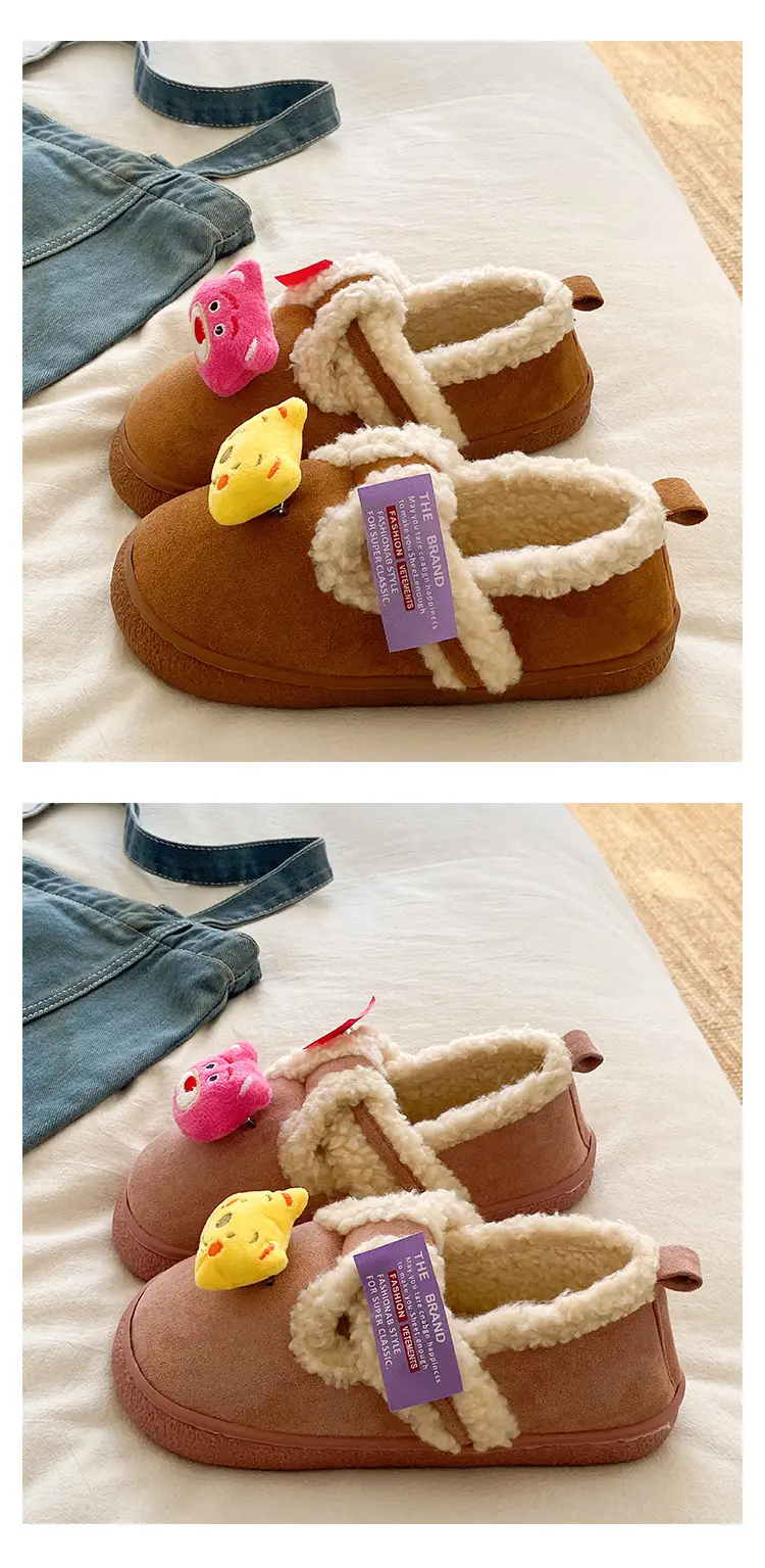 Women Velvet Cotton Slippers Can Be Worn Outside in Autumn and Winter — feature 18