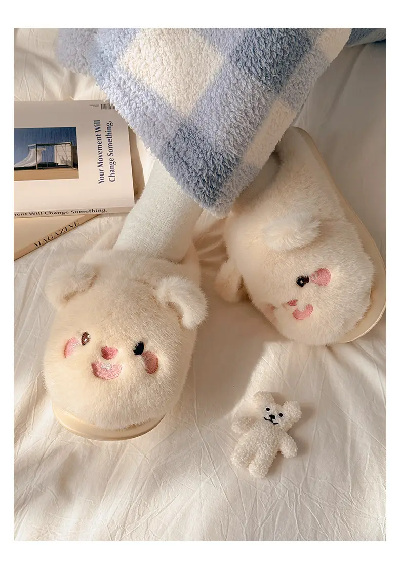 Nanbowan Pink Cartoon Cotton Slippers Women's Autumn Winter — feature 3