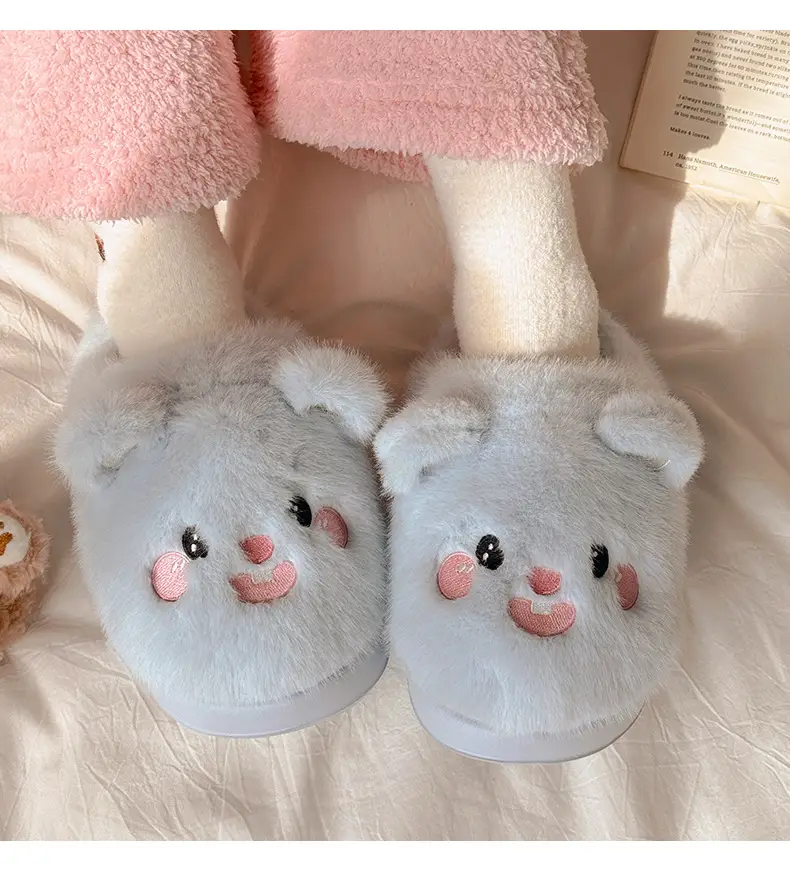Nanbowan Pink Cartoon Cotton Slippers Women's Autumn Winter — feature 7