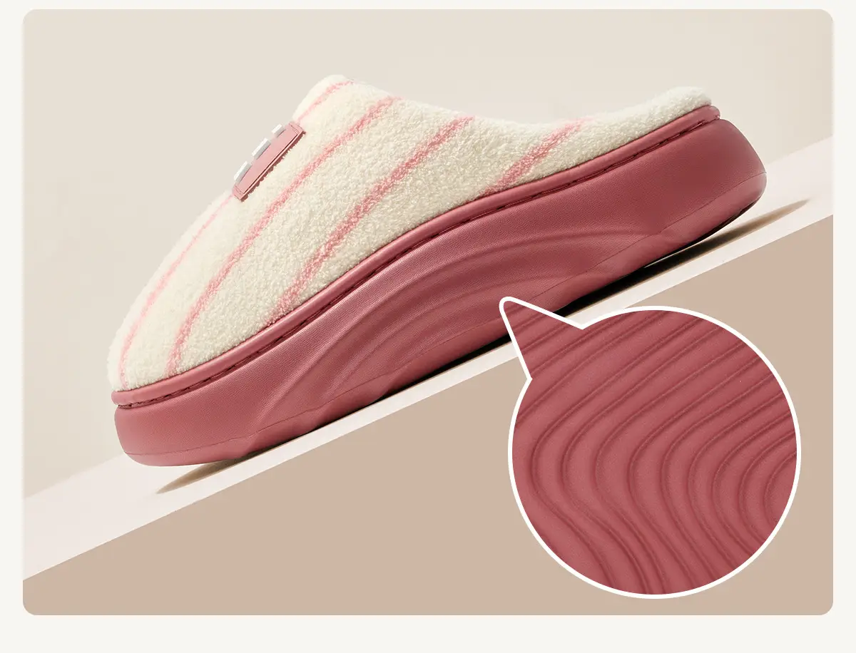 Women Winter Plush Striped Slippers Indoor Winter 2025 — feature 12