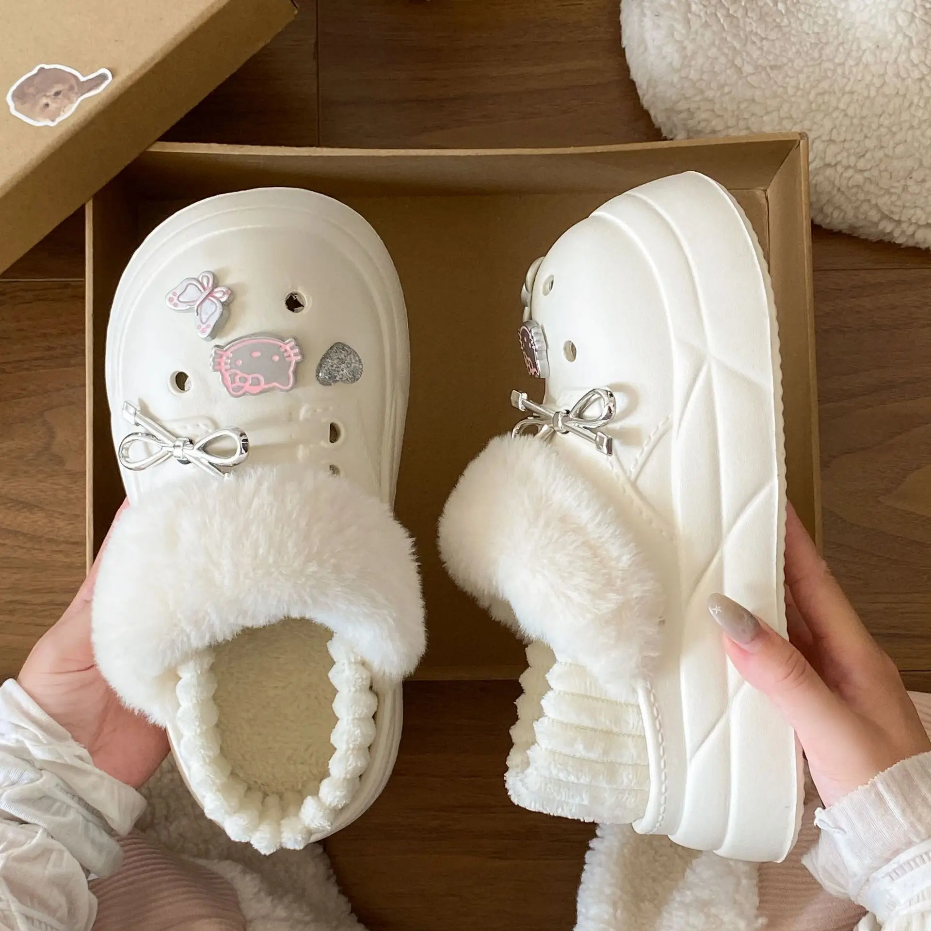 Autumn Winter Embroidered Black Boots for Girls