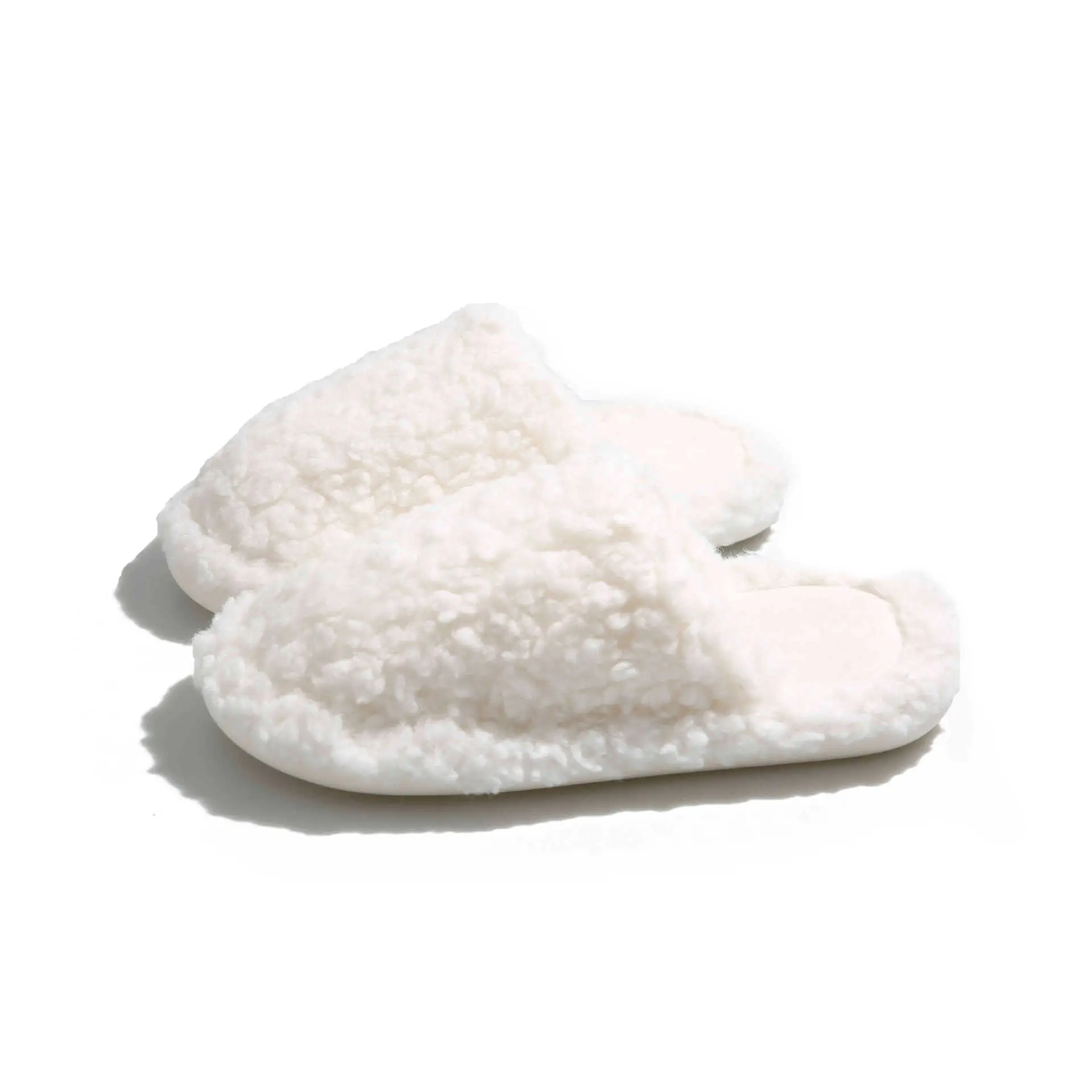 White Soft Slippers for Women Winter Casual Wear