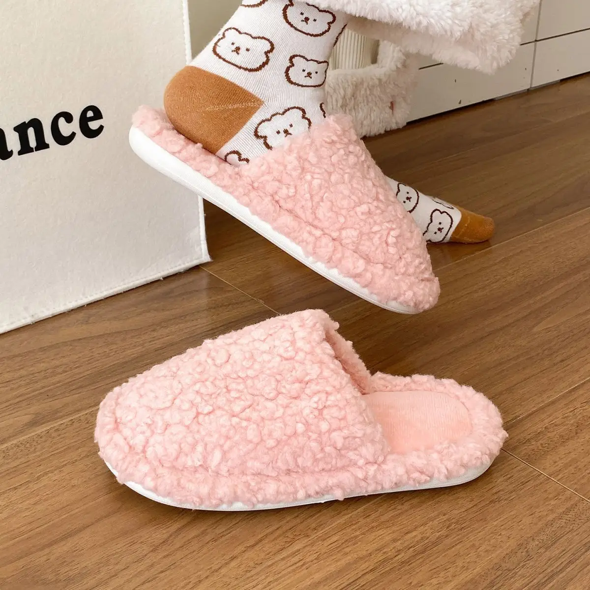 White Soft Slippers for Women Winter Casual Wear — feature 38