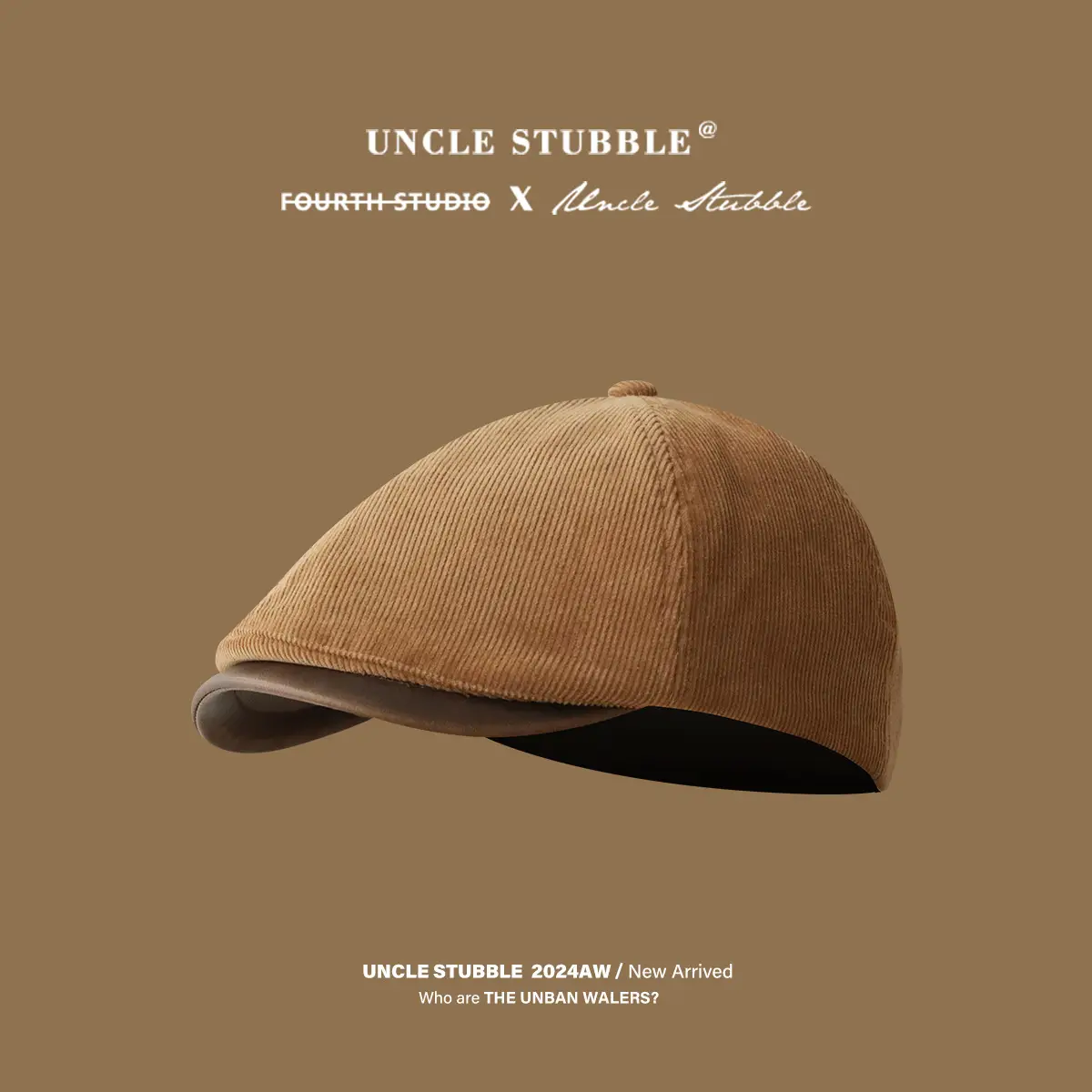 Four Seasons Retro Corduroy Cap Brown Unisex - Image 2