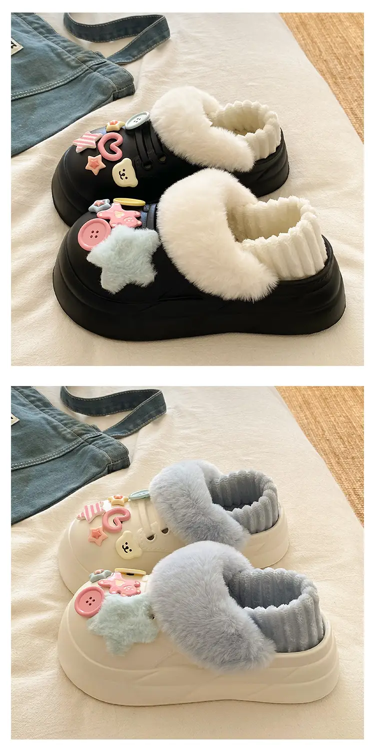 Winter Student Shoes Black Soft Warm Thick Soled — feature 20