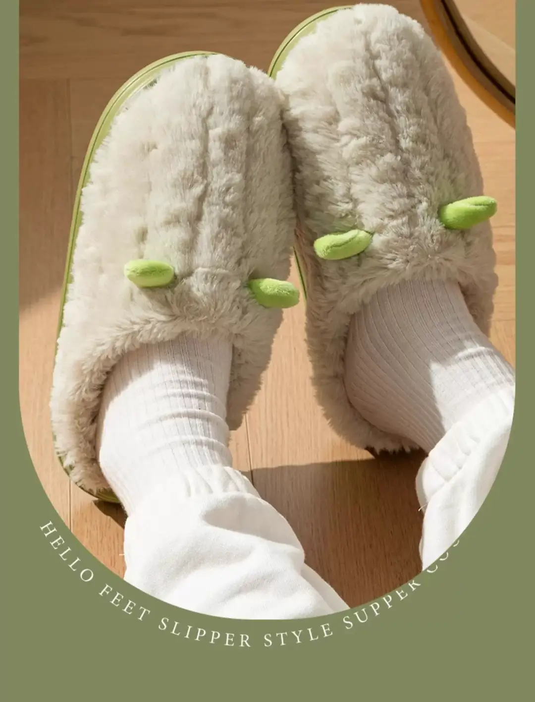 Men's 5 New Winter Indoor Home Thick-Soled Non-Slip Warm Plush Slippers with a Feeling of Stepping on Poop — feature 4