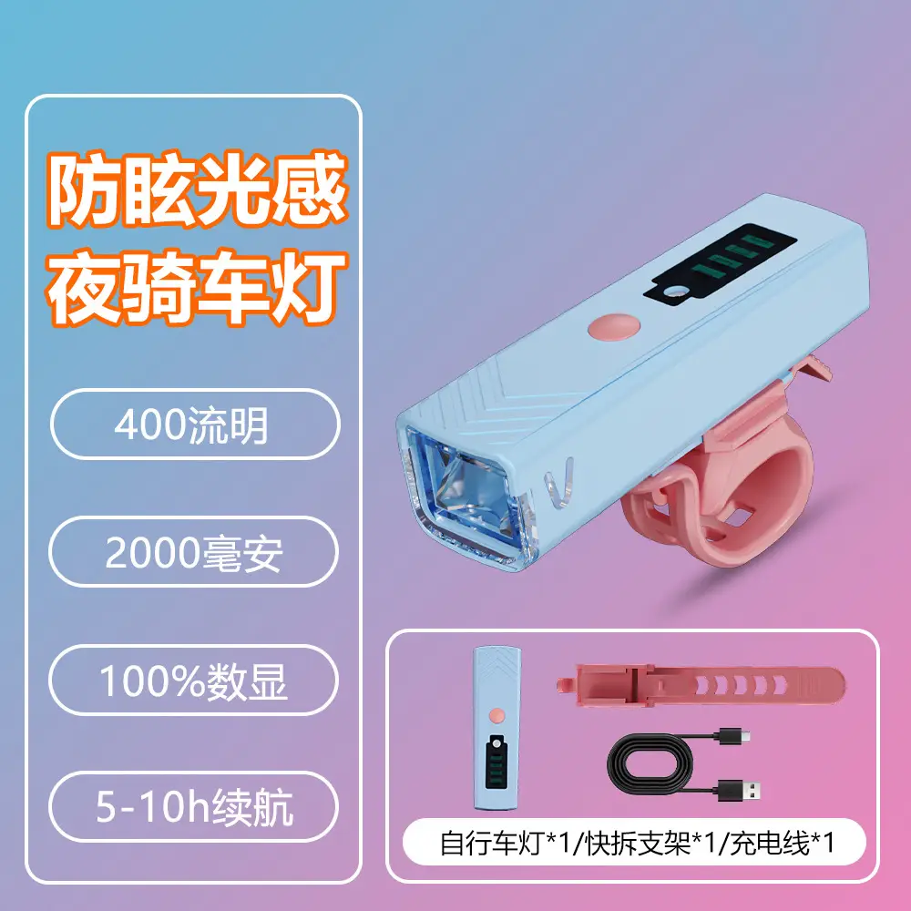 Night Riding Bicycle Light with Smart Sensor & 5-10h Battery