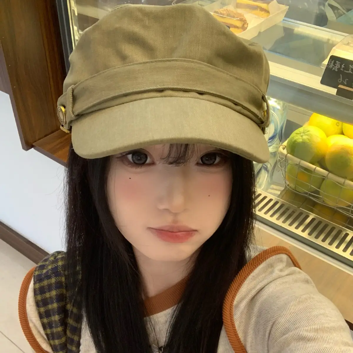 Ultra-Authentic Korean Style Flat Top Baseball Cap Equestrian Hat - Image 6
