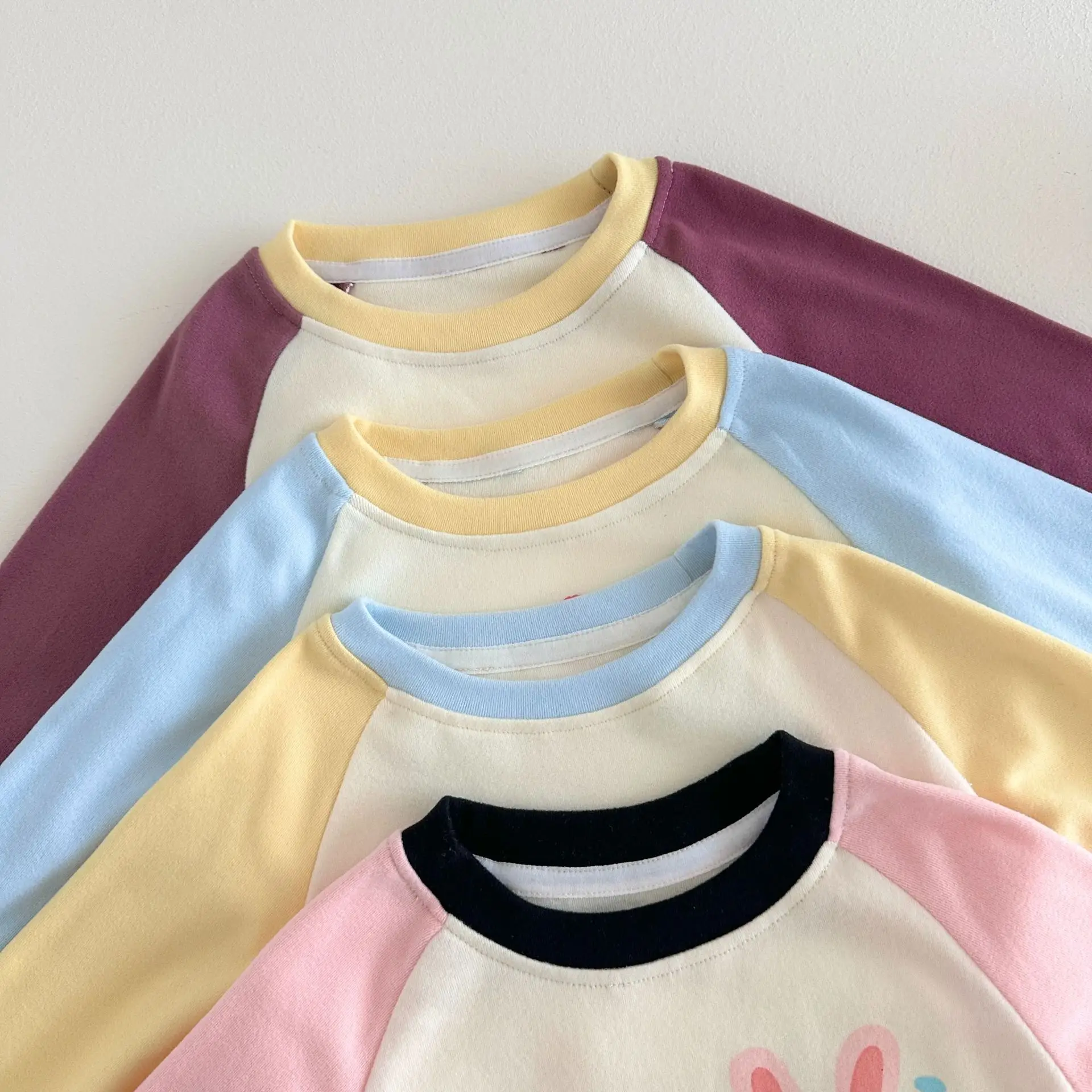 Kids Long Sleeve T-Shirt Pink Rabbit Print 2025 — feature 13