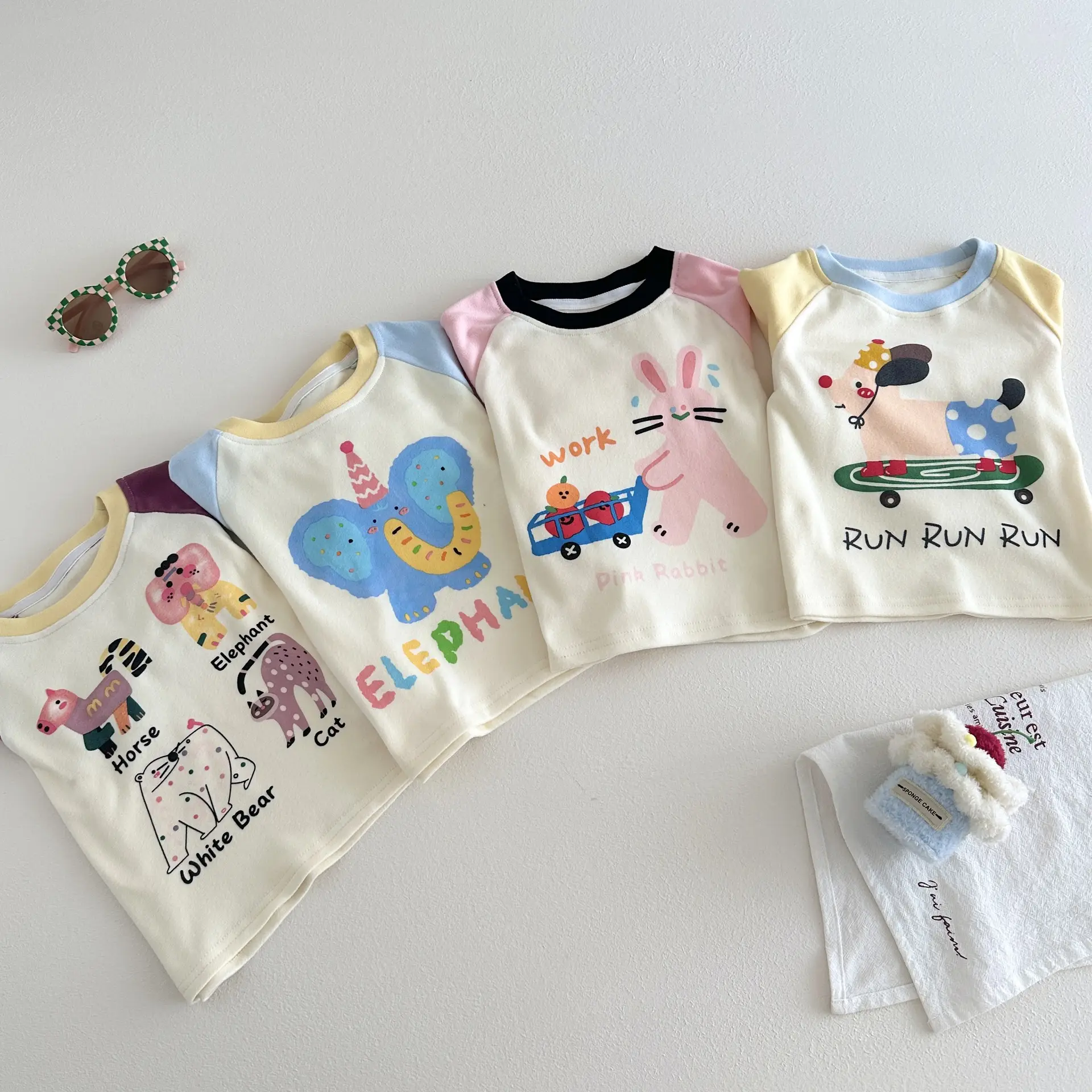 Kids Long Sleeve T-Shirt Pink Rabbit Print 2025 — feature 5