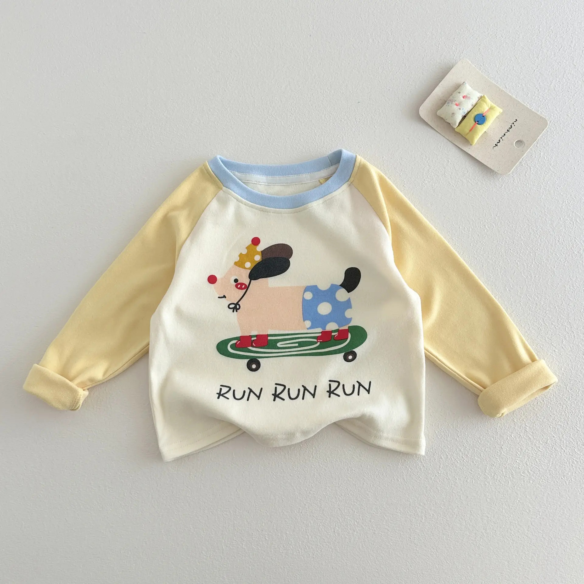 Kids Long Sleeve T-Shirt Pink Rabbit Print 2025 — feature 7