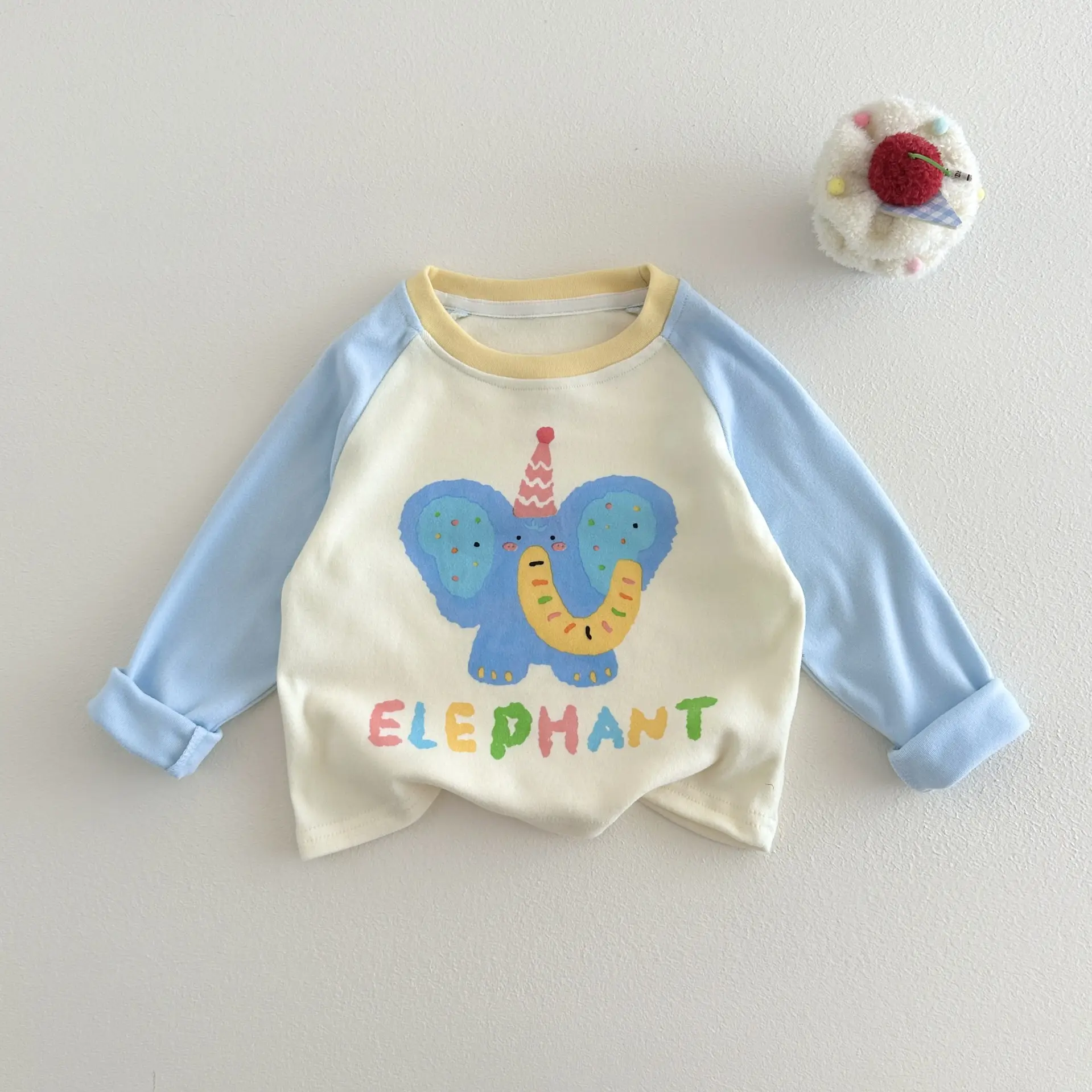 Kids Long Sleeve T-Shirt Pink Rabbit Print 2025 — feature 9