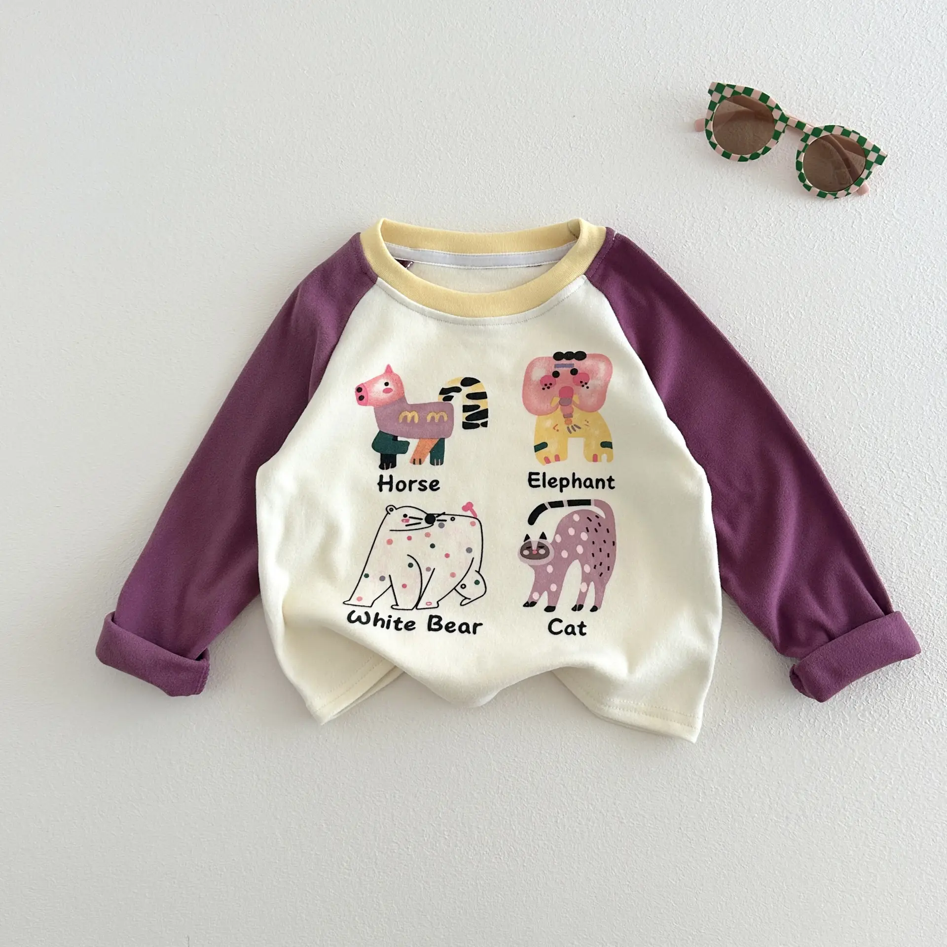 Kids Long Sleeve T-Shirt Pink Rabbit Print 2025 - Image 3