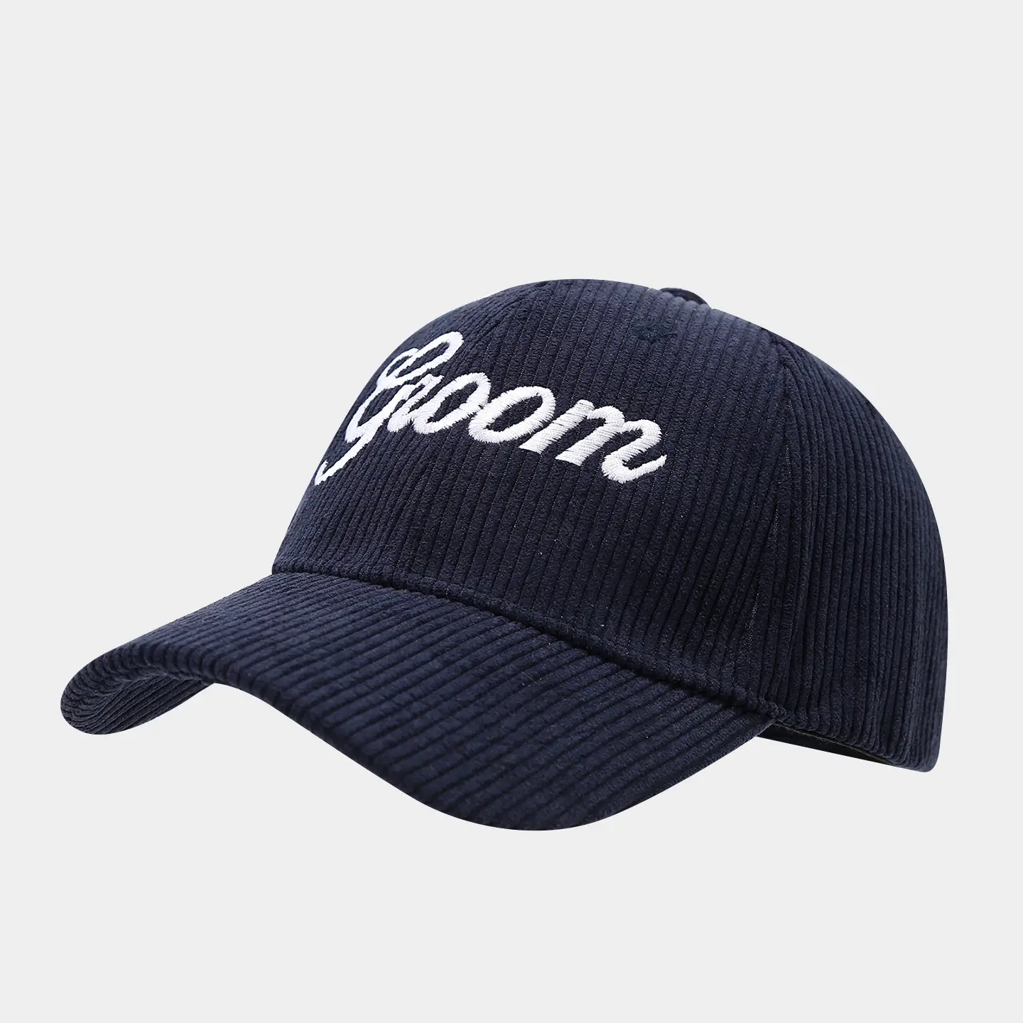 White Knit Groom Cap with "Bride" Embroidery — feature 18