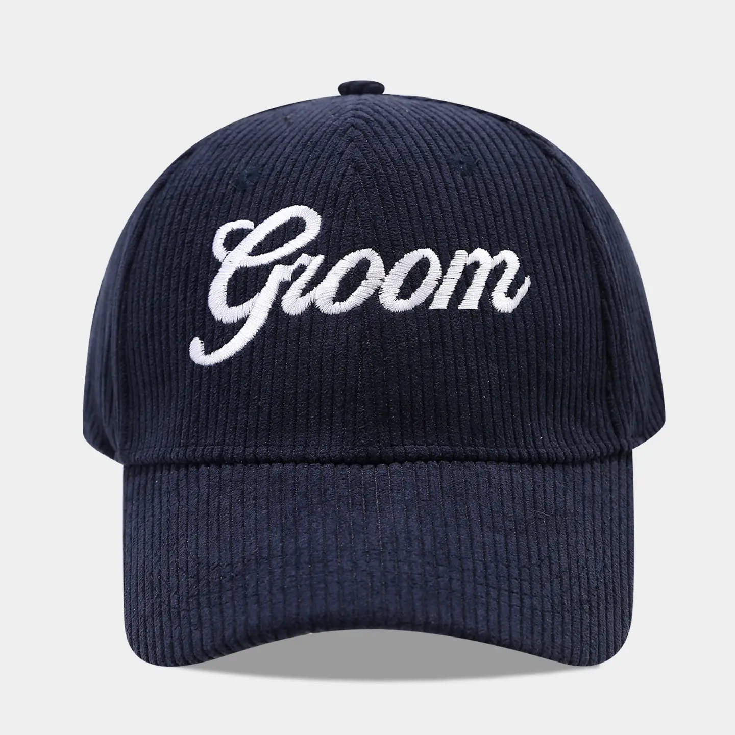 White Knit Groom Cap with "Bride" Embroidery - Image 7