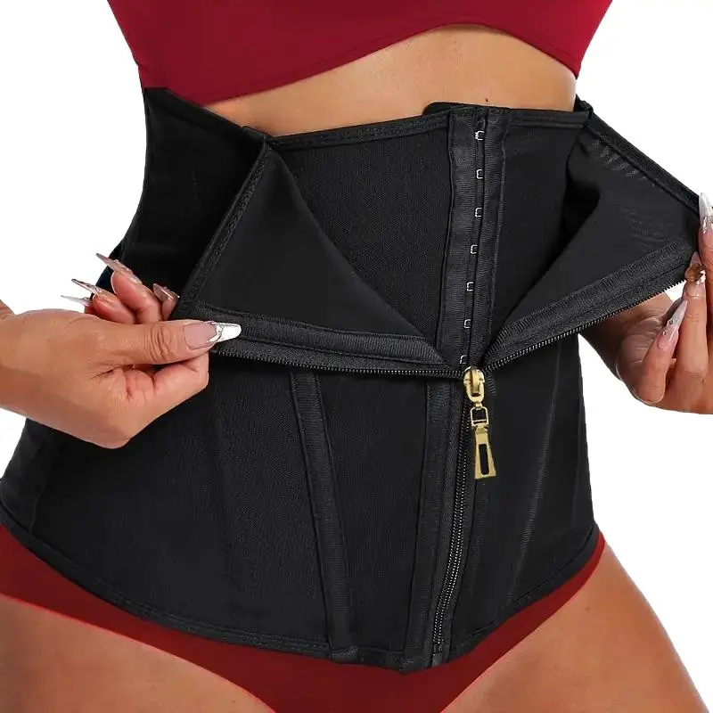 Black Waist Zipper Shapewear Belt for Slimming