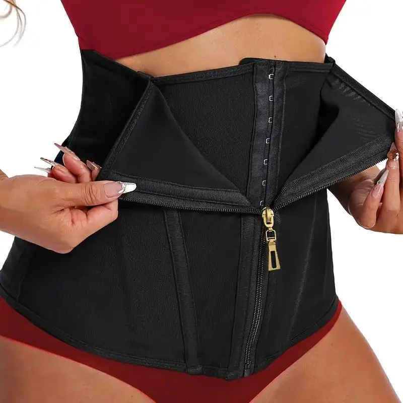 Black Waist Zipper Shapewear Belt for Slimming