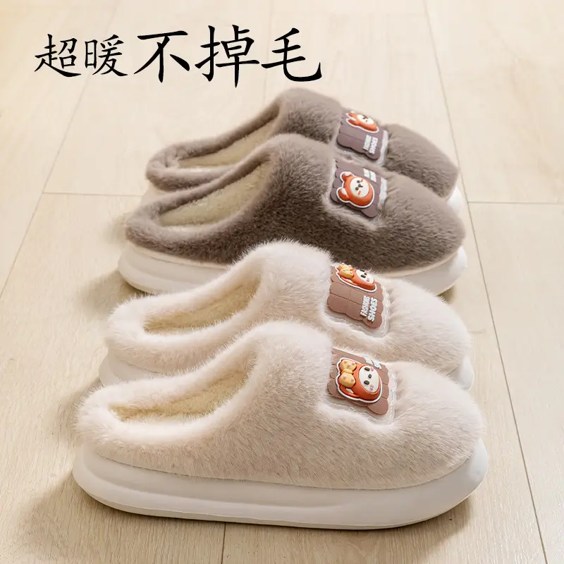Pink Furry Slippers for Women 2025 Warm Anti-Slip - Image 12