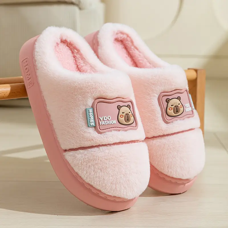 Pink Furry Slippers for Women 2025 Warm Anti-Slip - Image 6