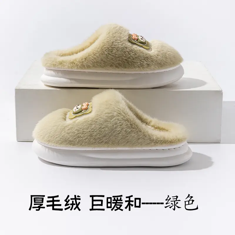 Pink Furry Slippers for Women 2025 Warm Anti-Slip - Image 3