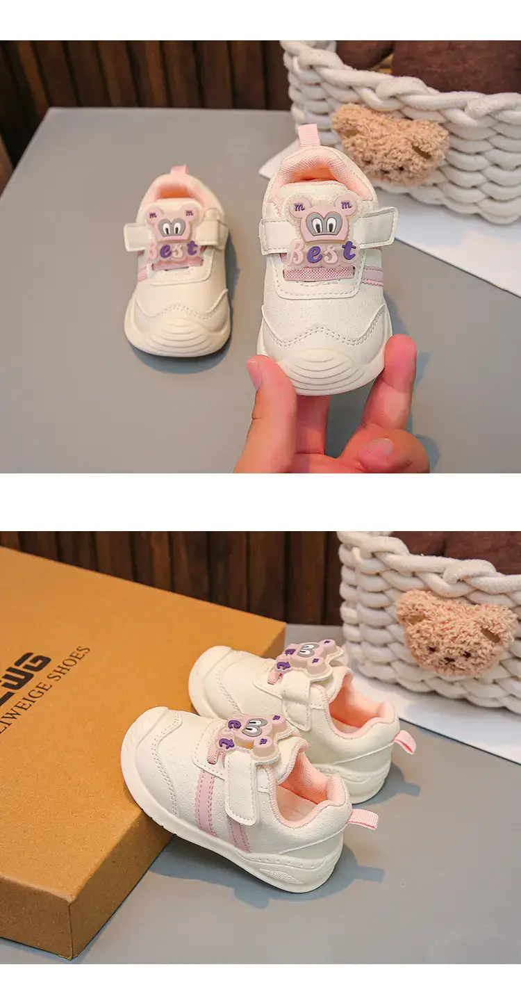Baby Toddler Shoes White Pink Soft Sole Non-Slip 2025 — feature 16