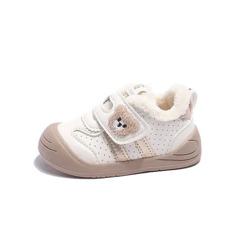 Baby Cotton Shoes Winter 0-1-2 and a Half Years Old Baby Soft-Soled Non-Slip Toddler Shoes Autumn and Winter Warm Fleece-Lined Shoes Leather Surface 3 - Image 8