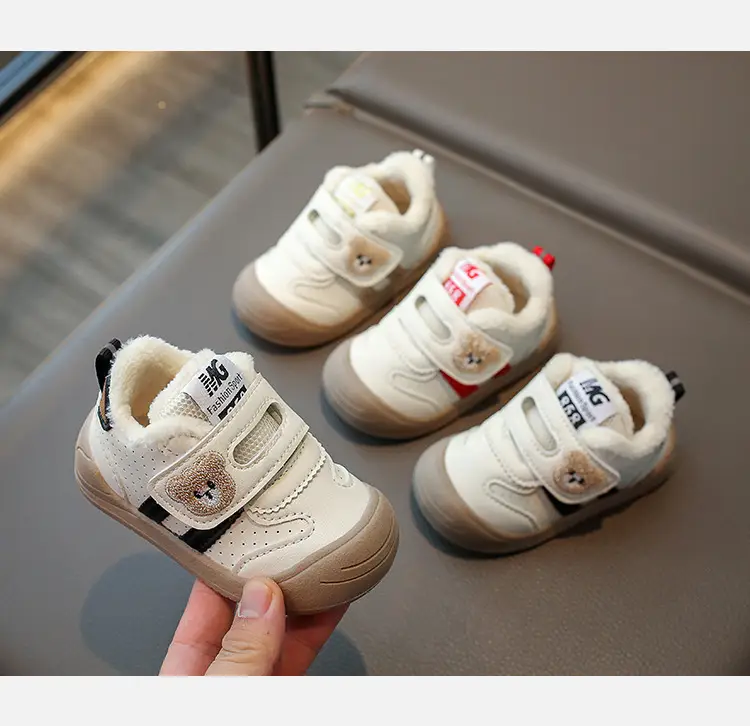 Baby Cotton Shoes Winter 0-1-2 and a Half Years Old Baby Soft-Soled Non-Slip Toddler Shoes Autumn and Winter Warm Fleece-Lined Shoes Leather Surface 3 — feature 7