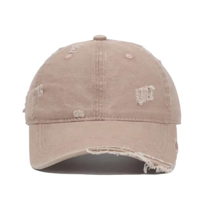 Unisex Baseball Cap Coffee Color Holes Adjustable - Image 13