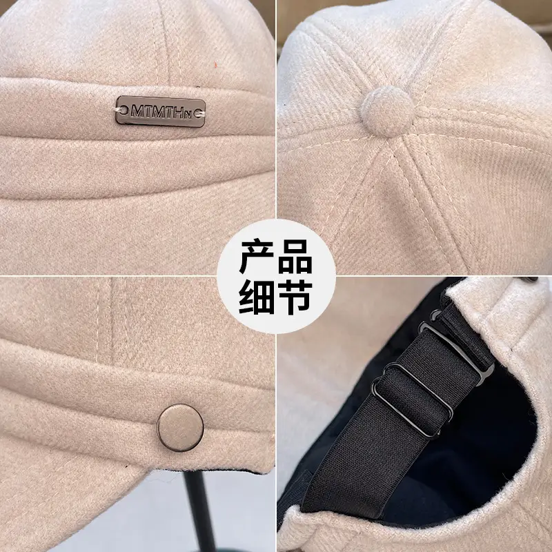 Korean Retro Fisherman Hat for Women Warm Winter Cap