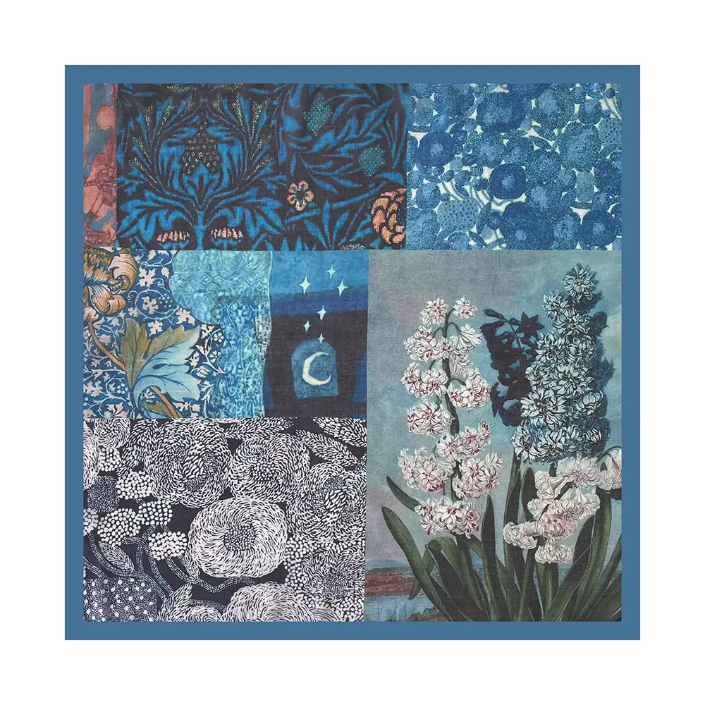 Silk Scarf with Retro Print for Women Autumn Winter — feature 18