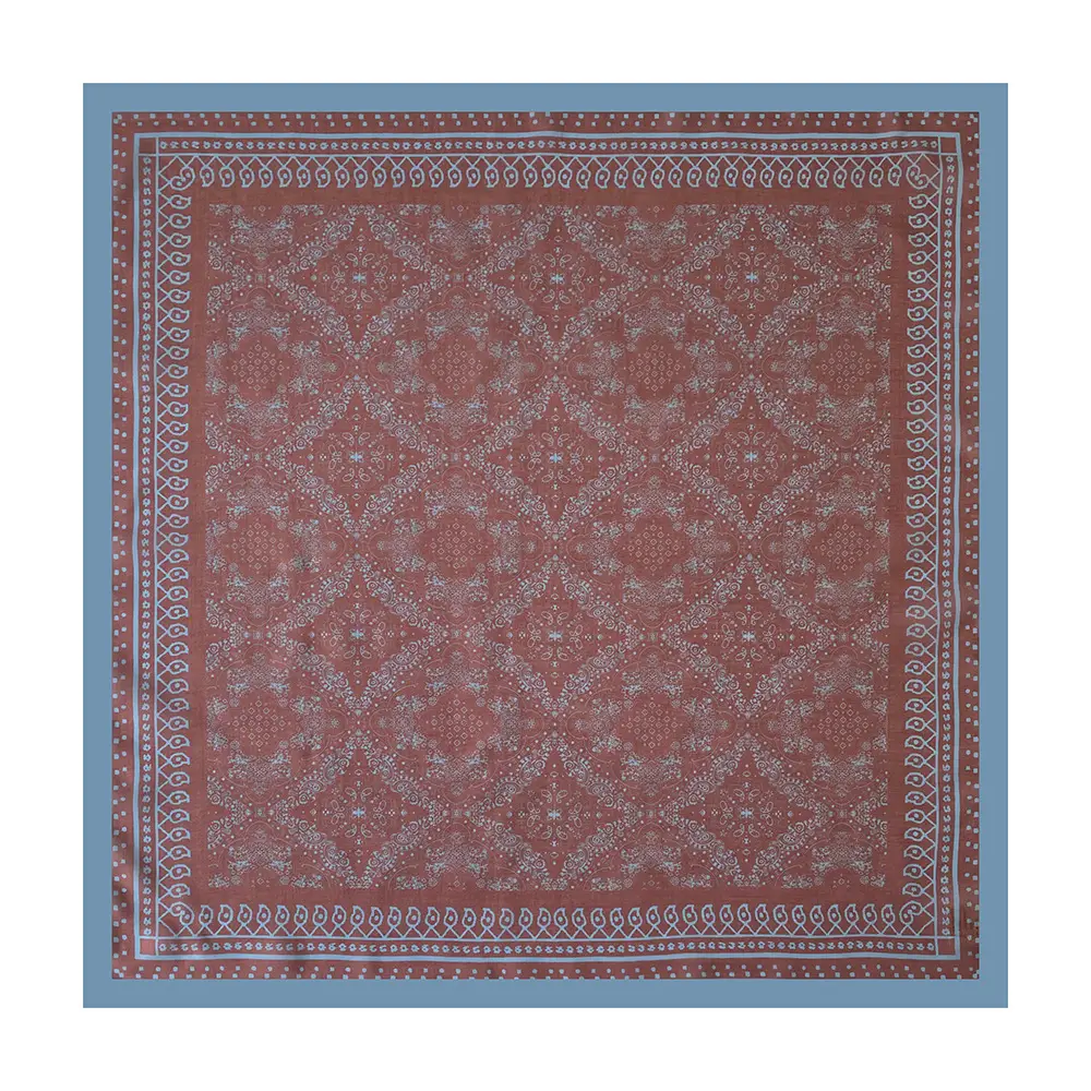 Silk Scarf with Retro Print for Women Autumn Winter — feature 23