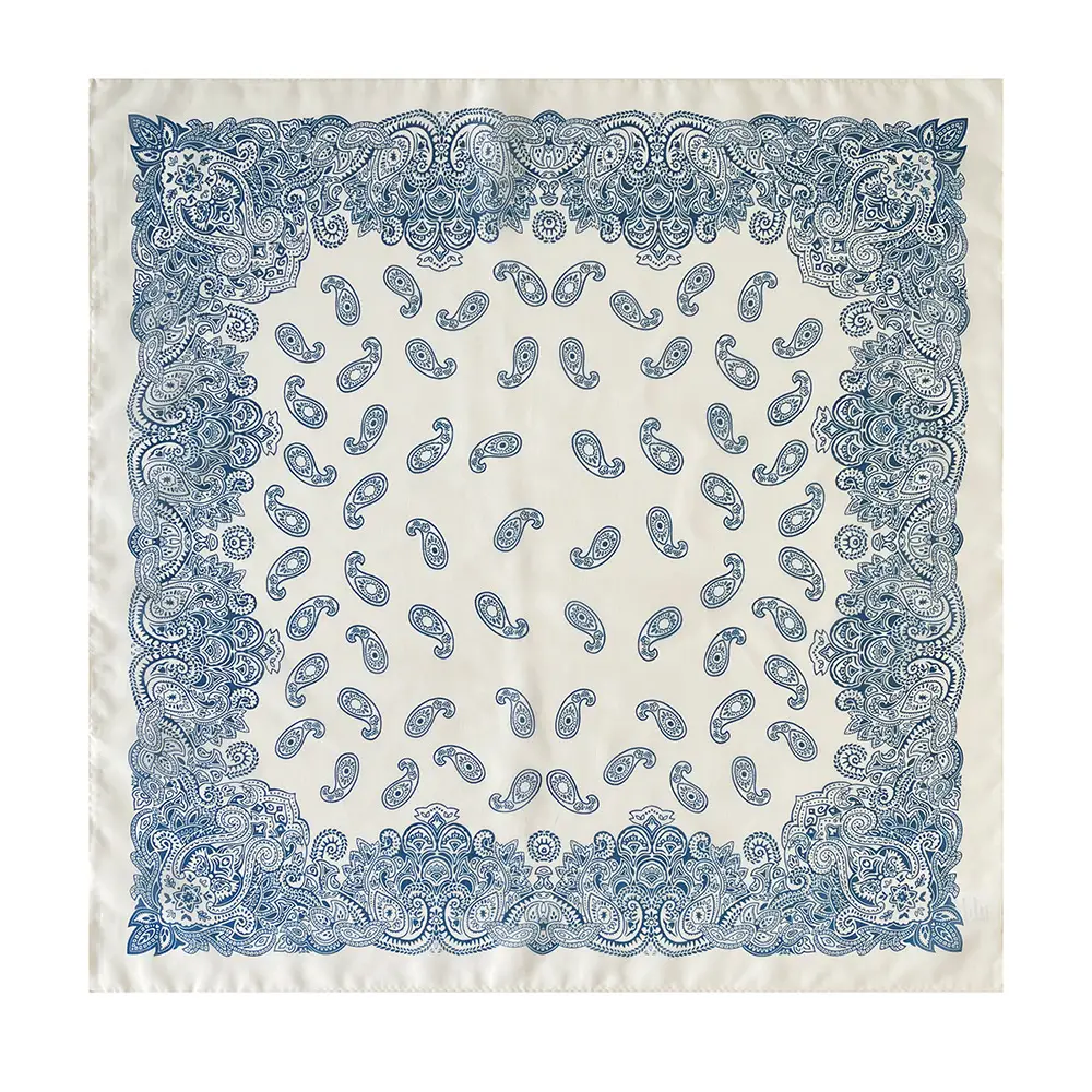 Silk Scarf with Retro Print for Women Autumn Winter — feature 8