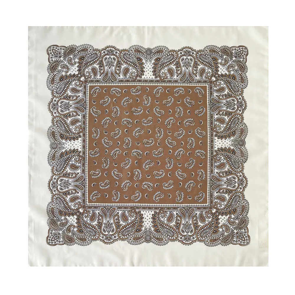 Silk Scarf with Retro Print for Women Autumn Winter — feature 9