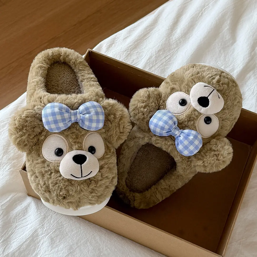 Cotton Slippers for Women 2025 New Popular Indoor Home Soft-Soled Non-Slip Cute Warm Plush Cotton Slippers for Women - Image 6