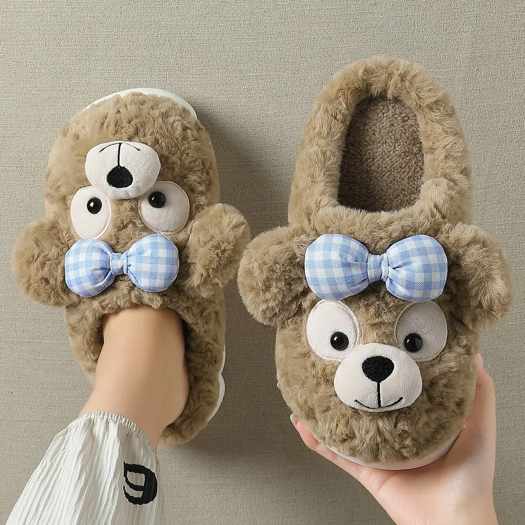Cotton Slippers for Women 2025 New Popular Indoor Home Soft-Soled Non-Slip Cute Warm Plush Cotton Slippers for Women - Image 7