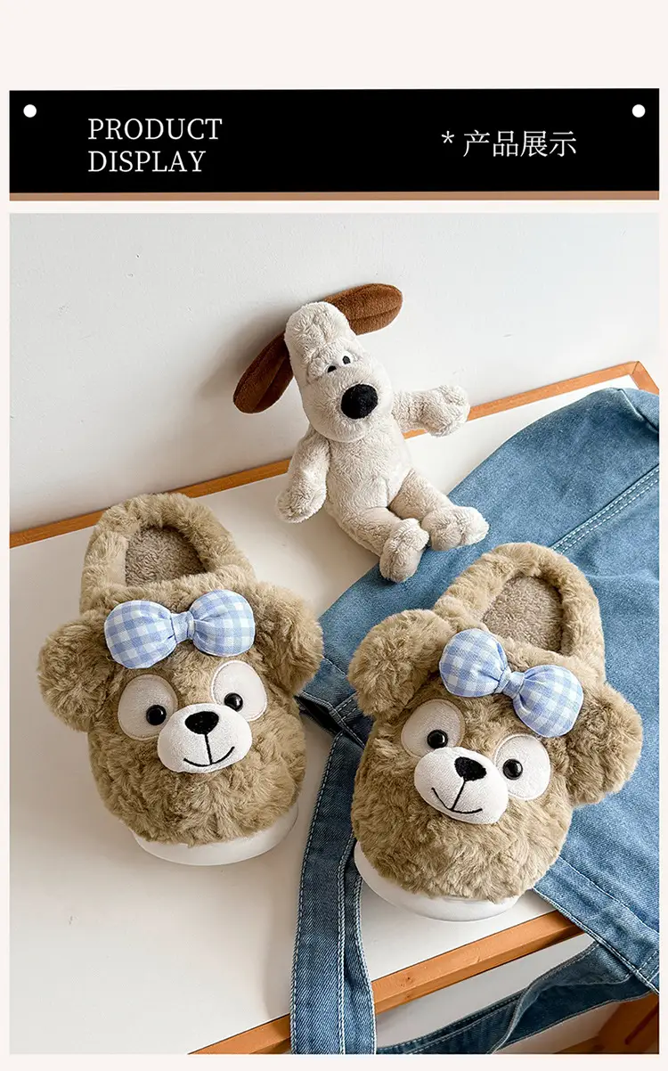Cotton Slippers for Women 2025 New Popular Indoor Home Soft-Soled Non-Slip Cute Warm Plush Cotton Slippers for Women — feature 6