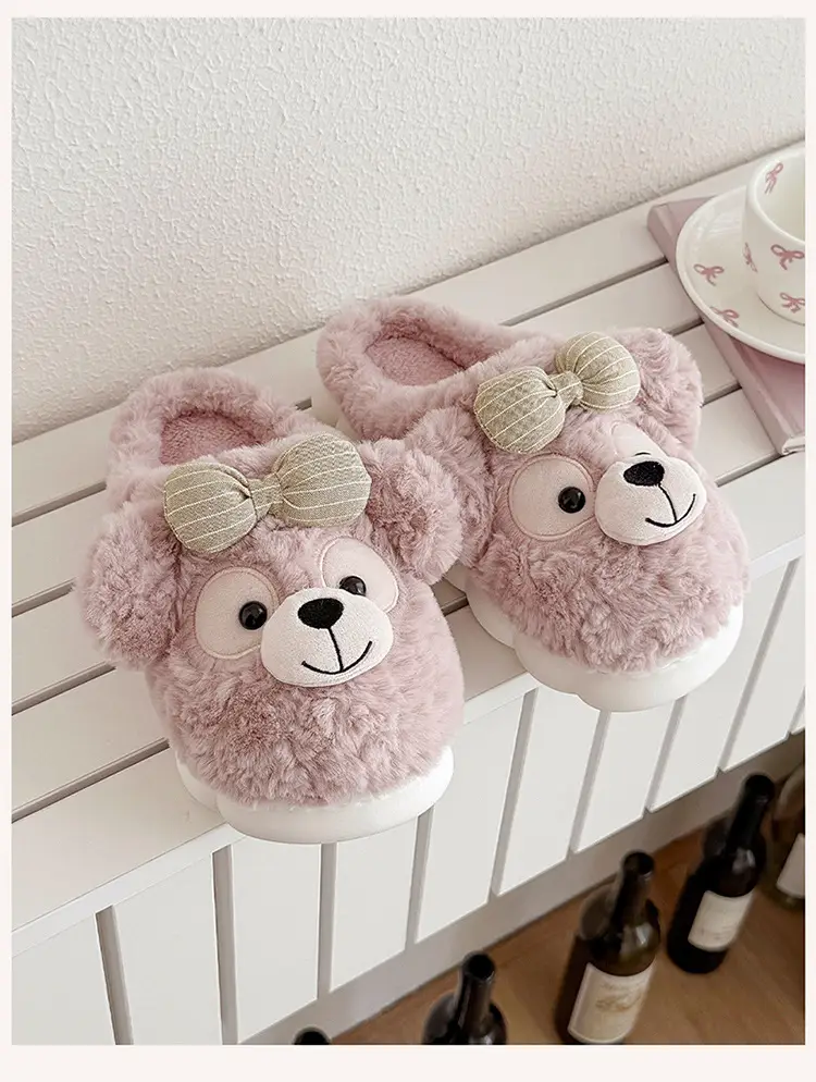Cotton Slippers for Women 2025 New Popular Indoor Home Soft-Soled Non-Slip Cute Warm Plush Cotton Slippers for Women — feature 7