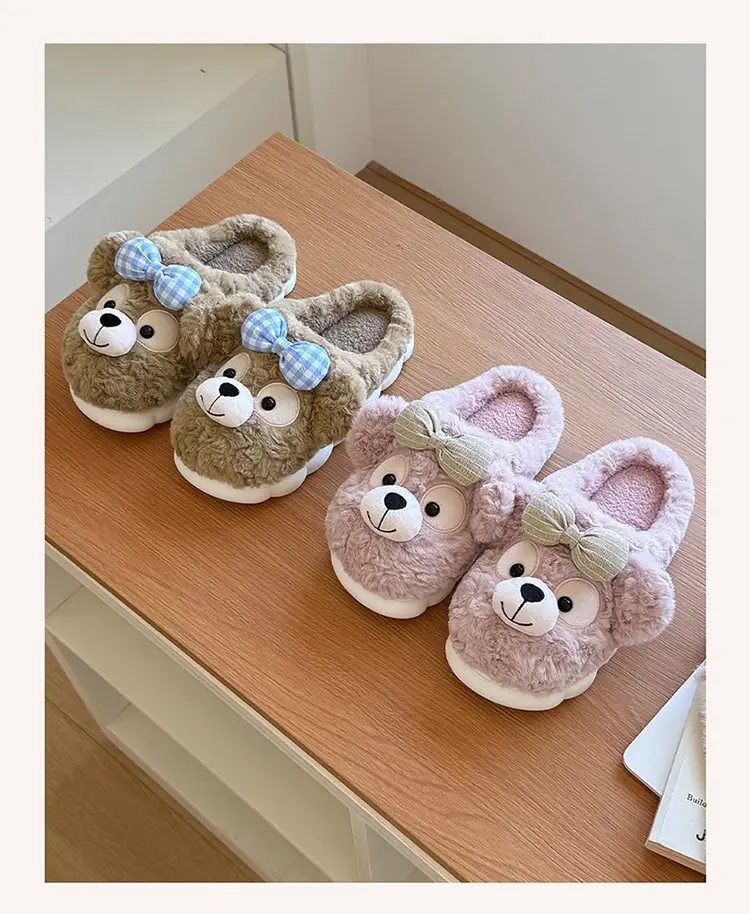 Cotton Slippers for Women 2025 New Popular Indoor Home Soft-Soled Non-Slip Cute Warm Plush Cotton Slippers for Women — feature 8