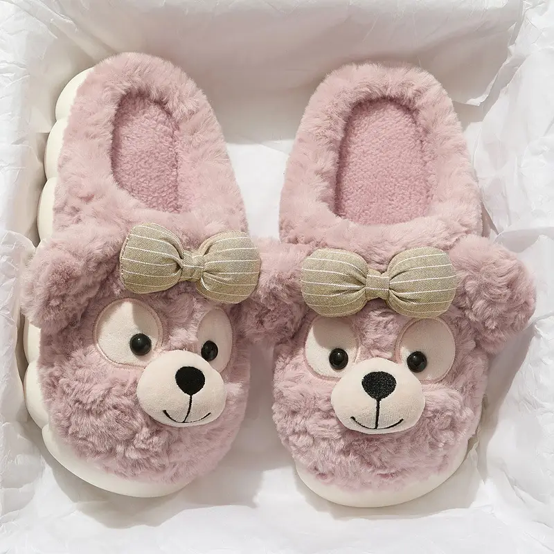 Cotton Slippers for Women 2025 New Popular Indoor Home Soft-Soled Non-Slip Cute Warm Plush Cotton Slippers for Women - Image 2