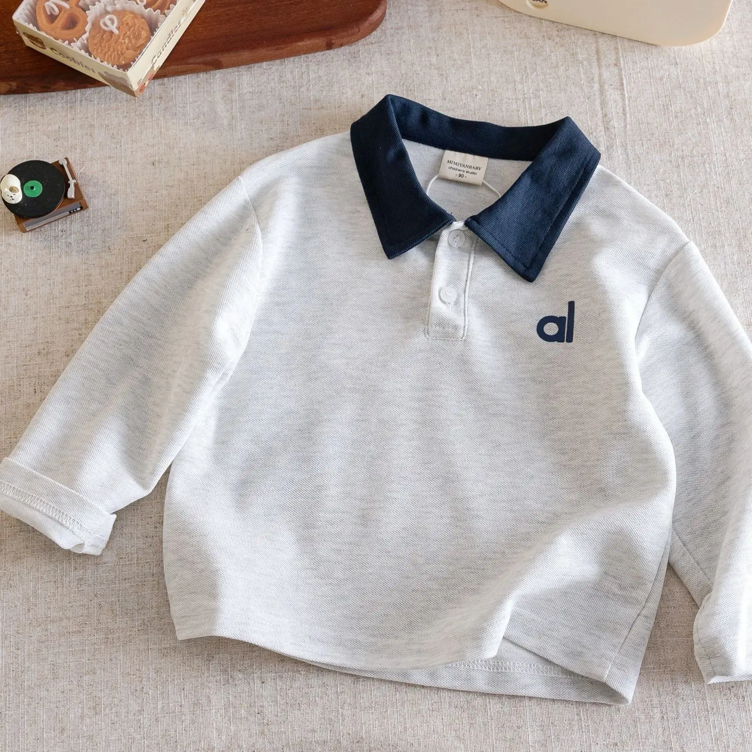 Children's Navy & White Polo T-Shirt Set - Image 5