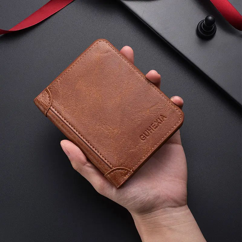 Cross-Border Wholesale Men's Wallet Short Multi-Functional Driver's License Card Holder All-In-One 2025 New High-End Wallet Wallet