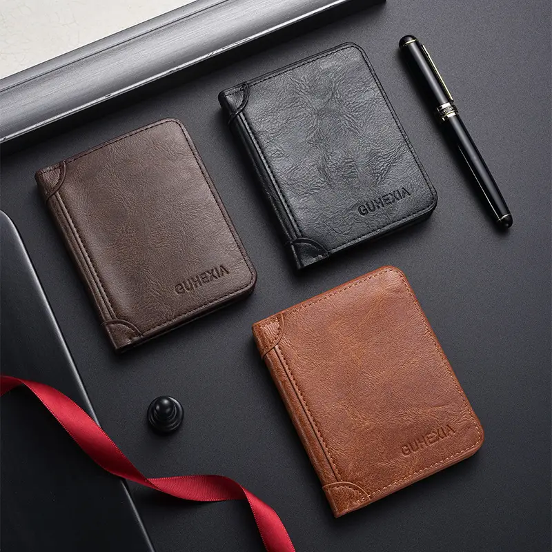 Cross-Border Wholesale Men's Wallet Short Multi-Functional Driver's License Card Holder All-In-One 2025 New High-End Wallet Wallet — feature 1